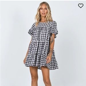 gingham mini dress